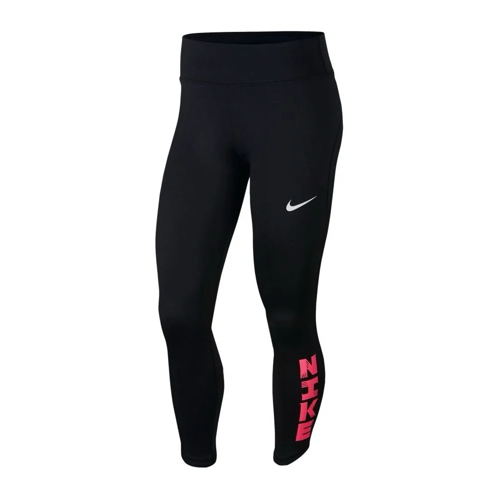 Nike Women’s Dri-Fit Icon Clash Fast 7/8 Black Pink Leggings  Size XS‎